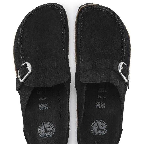 Birkenstock Buckley Suede Leather Clogs- Black - Picture 6 of 16